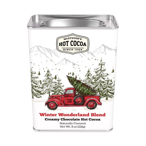 Winter Warmer Wonderland Red Pickup Hot Cocoa