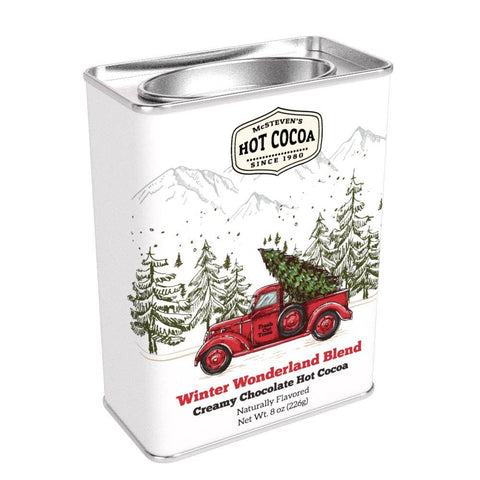 Winter Warmer Wonderland Red Pickup Hot Cocoa