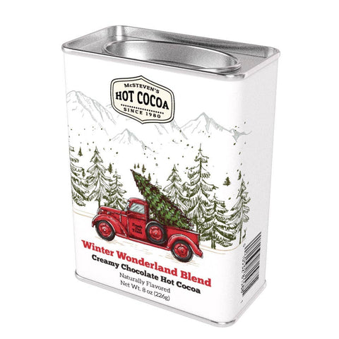 Winter Warmer Wonderland Red Pickup Hot Cocoa