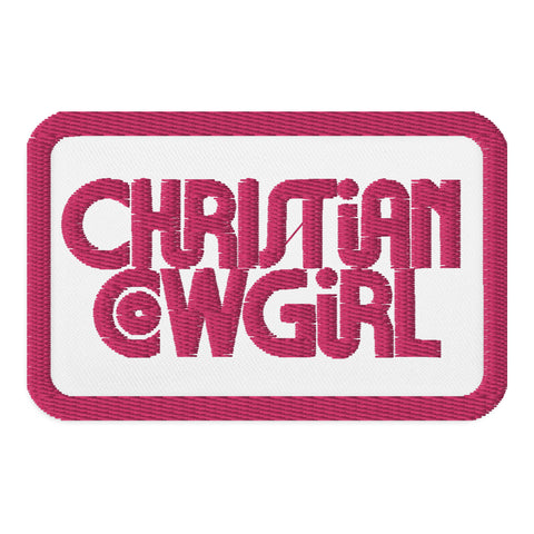 Christian Cowgirl Embroidered Patch