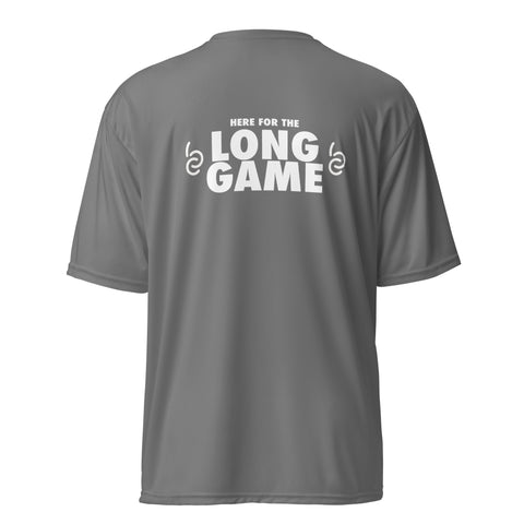 Here for the Long Game Performance T-shirt