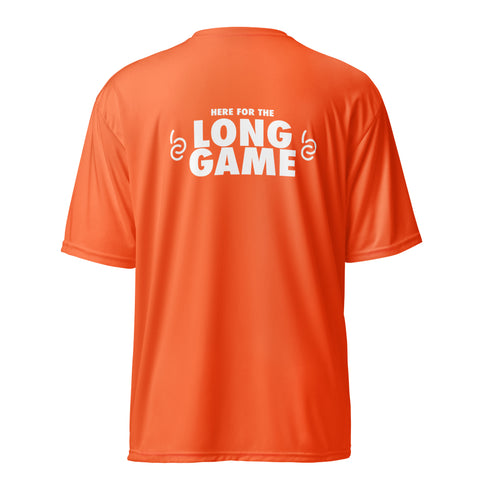 Here for the Long Game Performance T-shirt